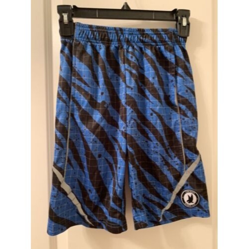 Flow Society Authentic Lacrosse Gear Shorts Blue Black Xersion Boys Size Medium